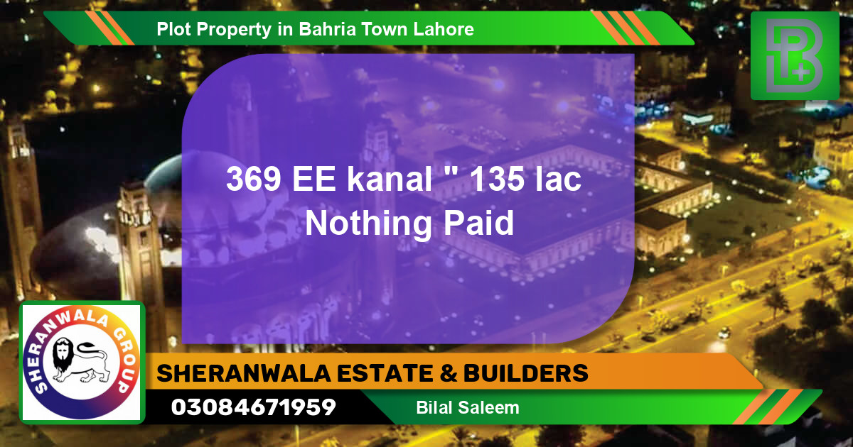 Residential Plot for Sale in Bahria Town, Lahore - (BP-46919)