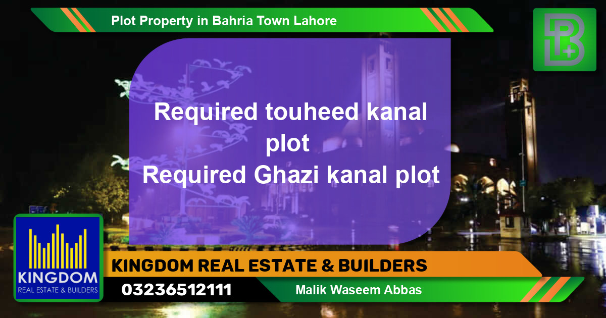 Residential Plot for Sale in Bahria Town, Lahore - (BP-46970)