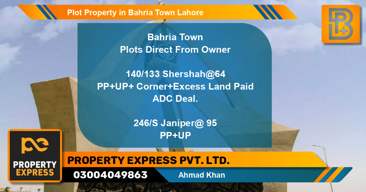 Residential Plot for Sale in Bahria Town, Lahore - (BP-46977)
