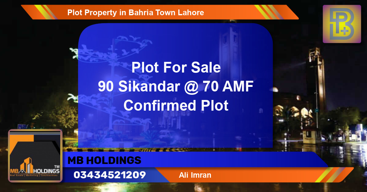 Residential Plot for Sale in Bahria Town, Lahore - (BP-46978)