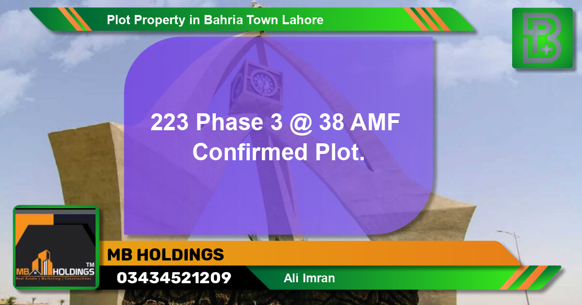 Residential Plot for Sale in Bahria Town, Lahore - (BP-46988)
