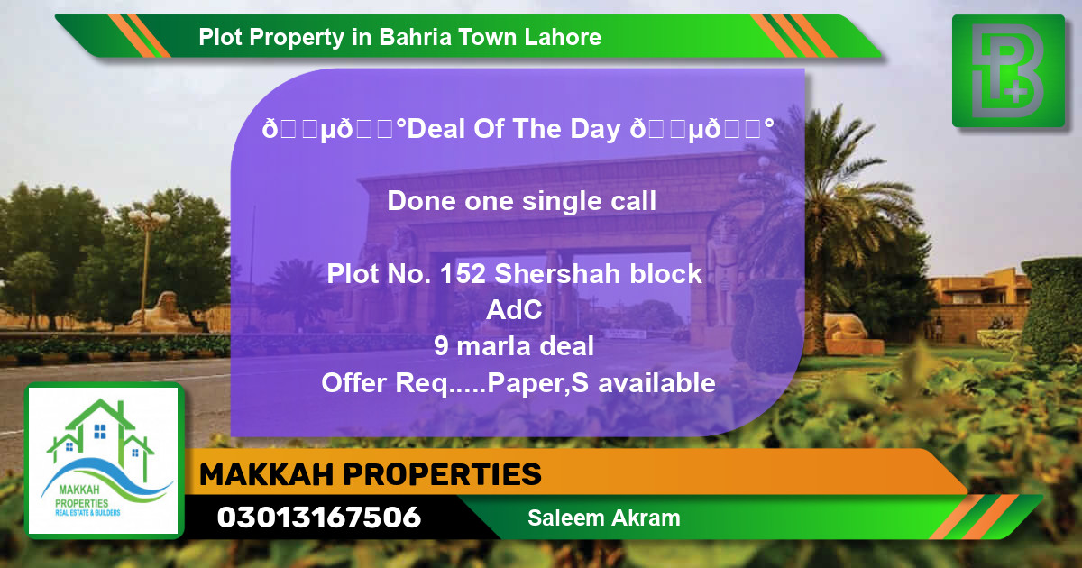 Residential Plot for Sale in Bahria Town, Lahore - (BP-46994)