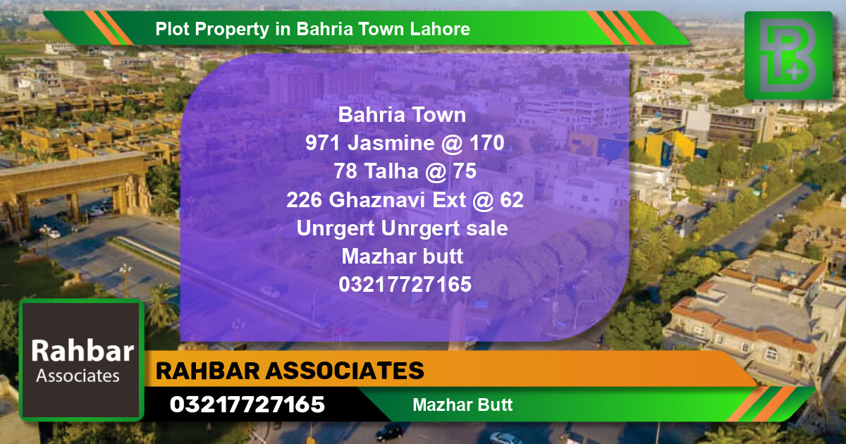 Residential Plot for Sale in Bahria Town, Lahore - (BP-46998)