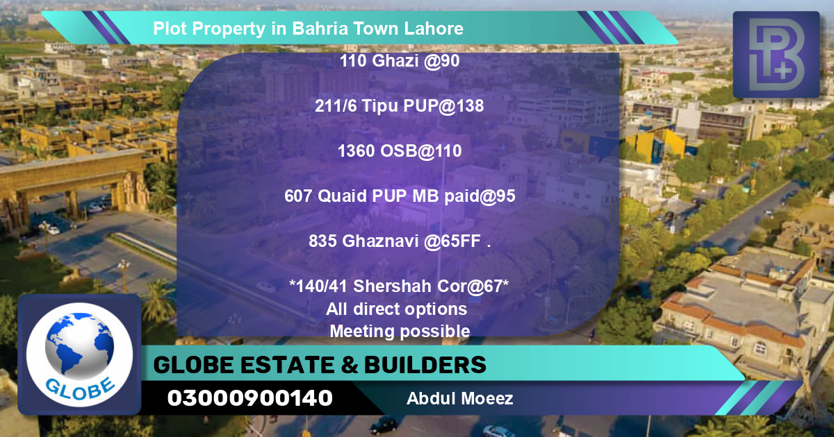 Residential Plot for Sale in Bahria Town, Lahore - (BP-47006)