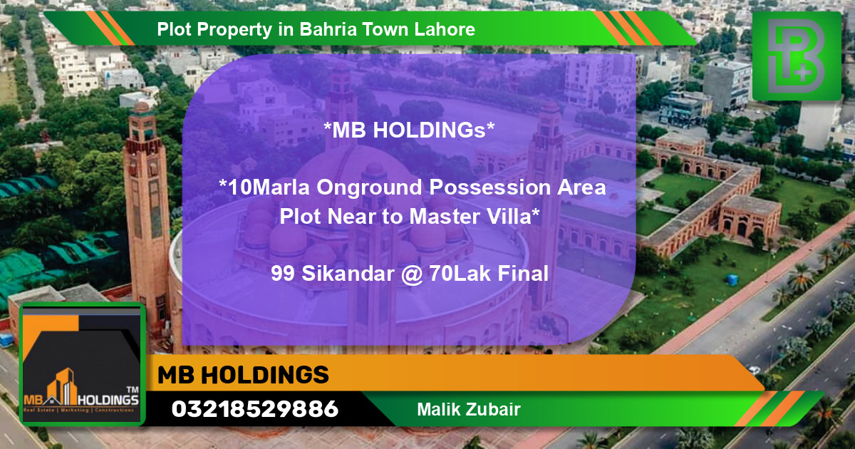 Residential Plot for Sale in Bahria Town, Lahore - (BP-47009)