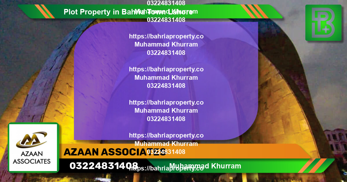 Residential Plot for Sale in Bahria Town, Lahore - (BP-47028)