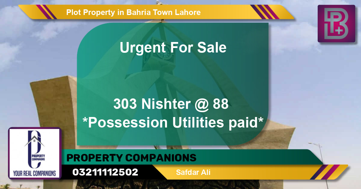 Residential Plot for Sale in Bahria Town, Lahore - (BP-47363)