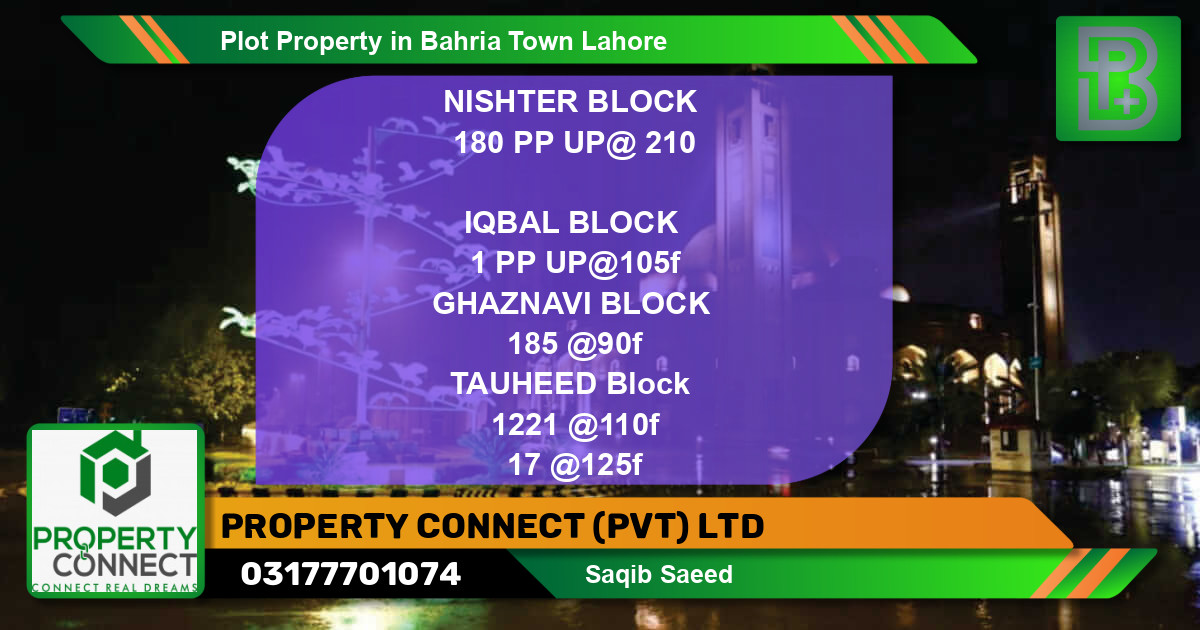 Residential Plot for Sale in Bahria Town, Lahore - (BP-47364)