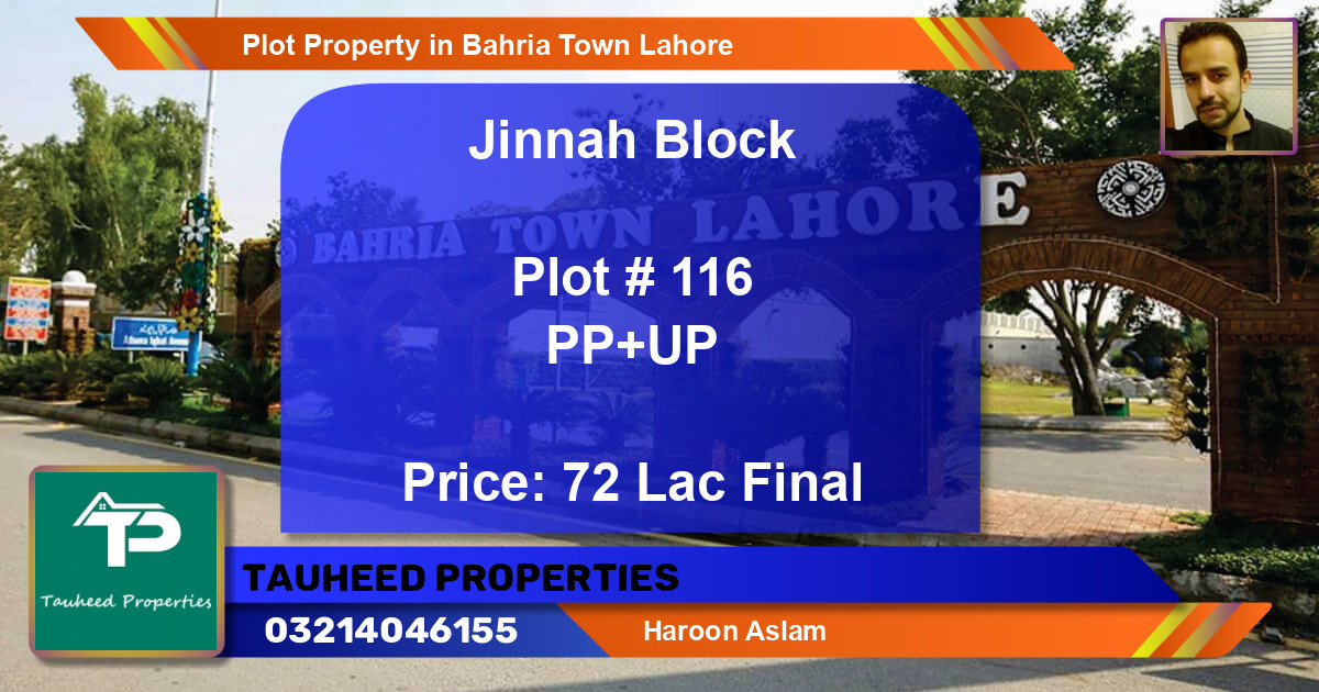 Residential Plot for Sale in Bahria Town, Lahore - (BP-47376)