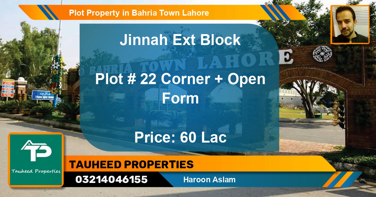 Residential Plot for Sale in Bahria Town, Lahore - (BP-47378)