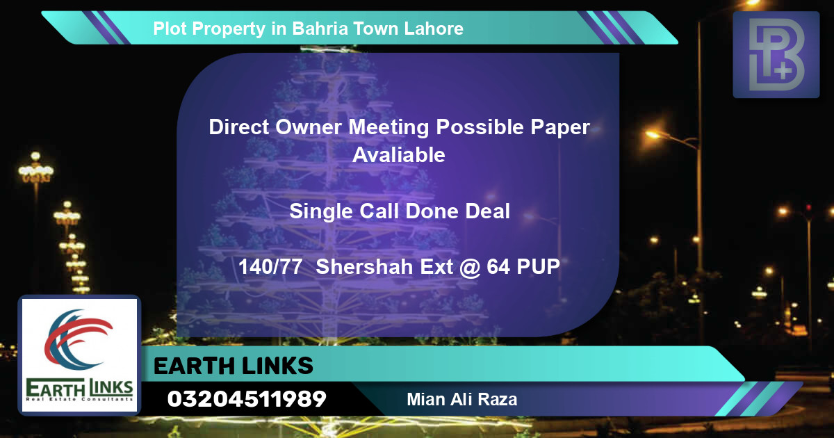 Residential Plot for Sale in Bahria Town, Lahore - (BP-47381)