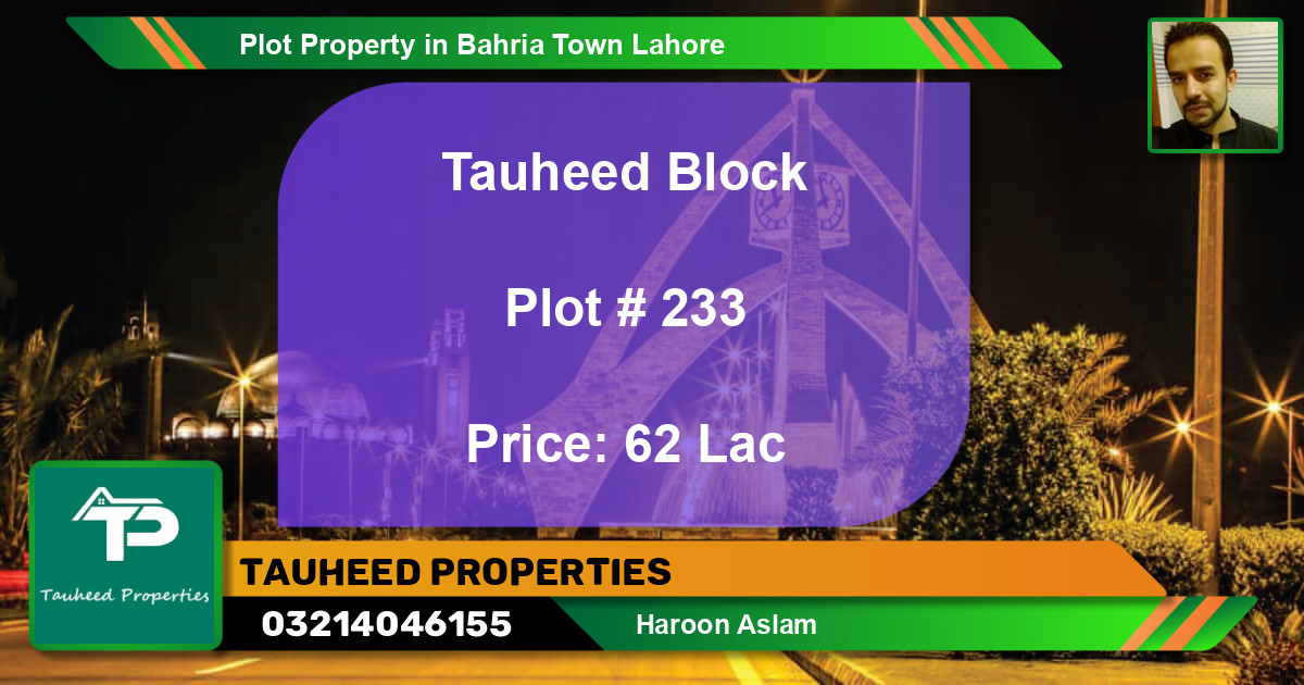 Residential Plot for Sale in Bahria Town, Lahore - (BP-47382)