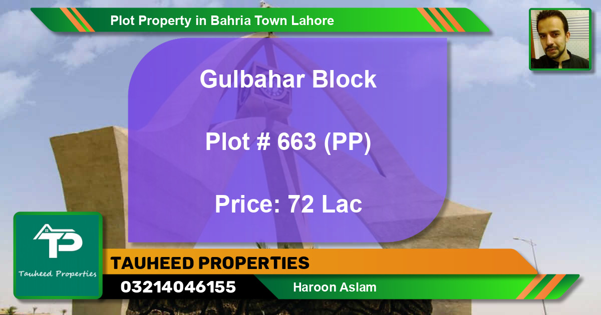 Residential Plot for Sale in Bahria Town, Lahore - (BP-47383)