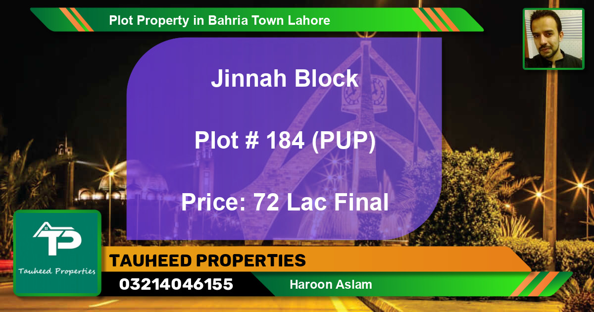 Residential Plot for Sale in Bahria Town, Lahore - (BP-47386)