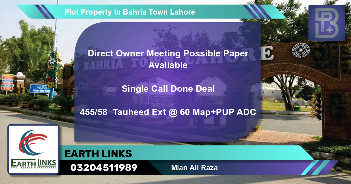 Residential Plot for Sale in Bahria Town, Lahore - (BP-47407)