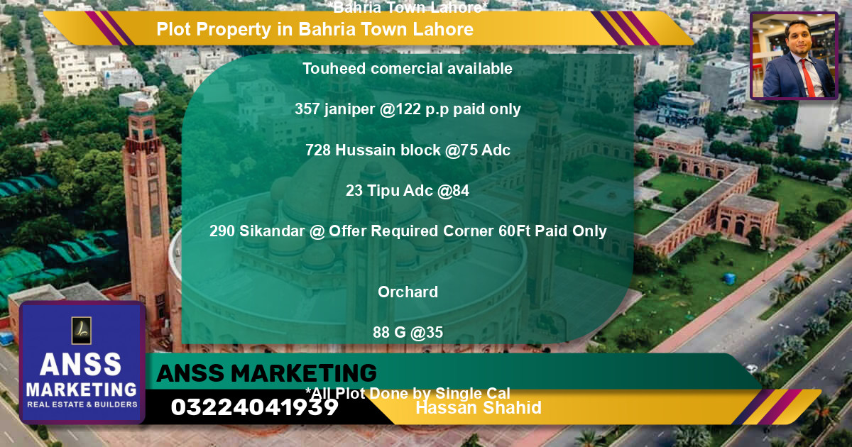 Residential Plot for Sale in Bahria Town, Lahore - (BP-47409)