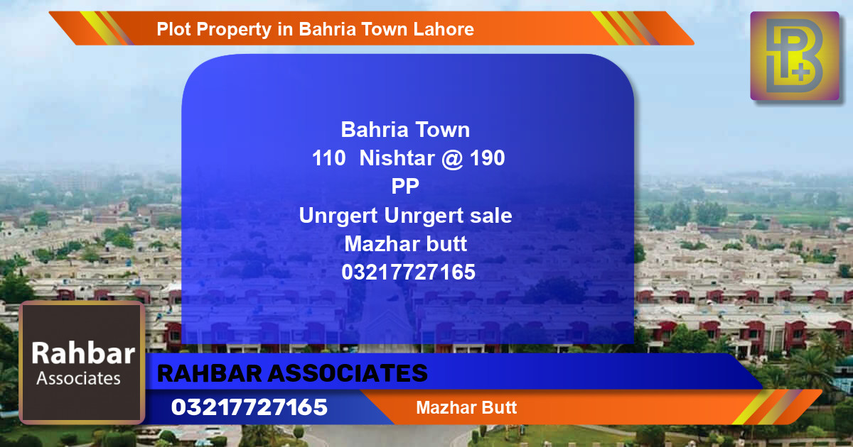 Residential Plot for Sale in Bahria Town, Lahore - (BP-47414)