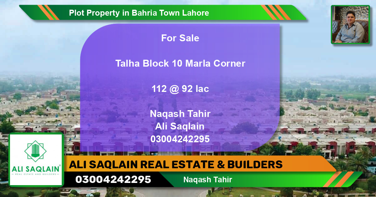 Residential Plot for Sale in Bahria Town, Lahore - (BP-47508)