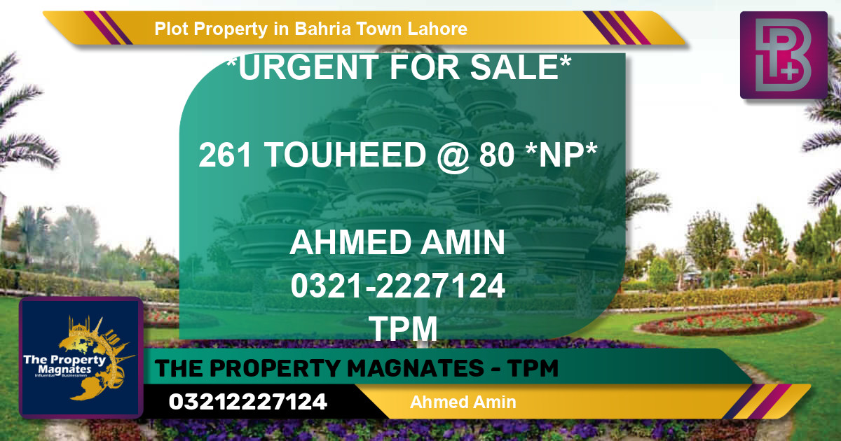 Residential Plot for Sale in Bahria Town, Lahore - (BP-47525)