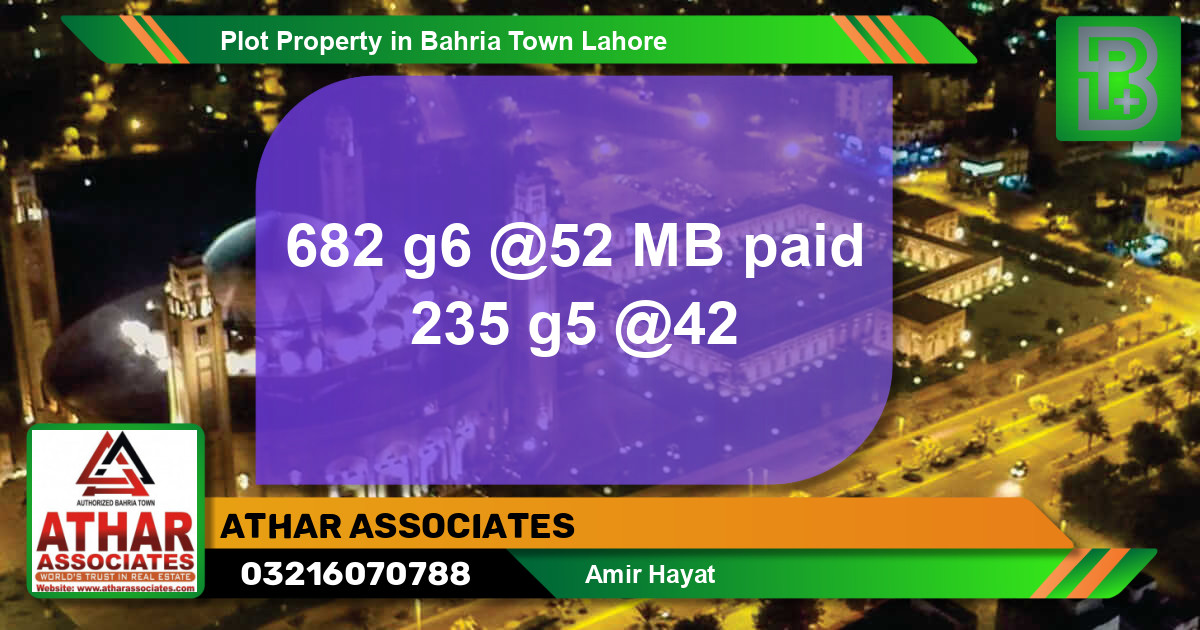 Residential Plot for Sale in Bahria Town, Lahore - (BP-47556)