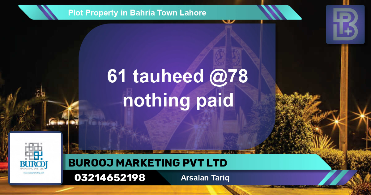 Residential Plot for Sale in Bahria Town, Lahore - (BP-47560)