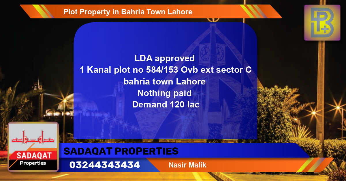Residential Plot for Sale in Bahria Town, Lahore - (BP-47583)