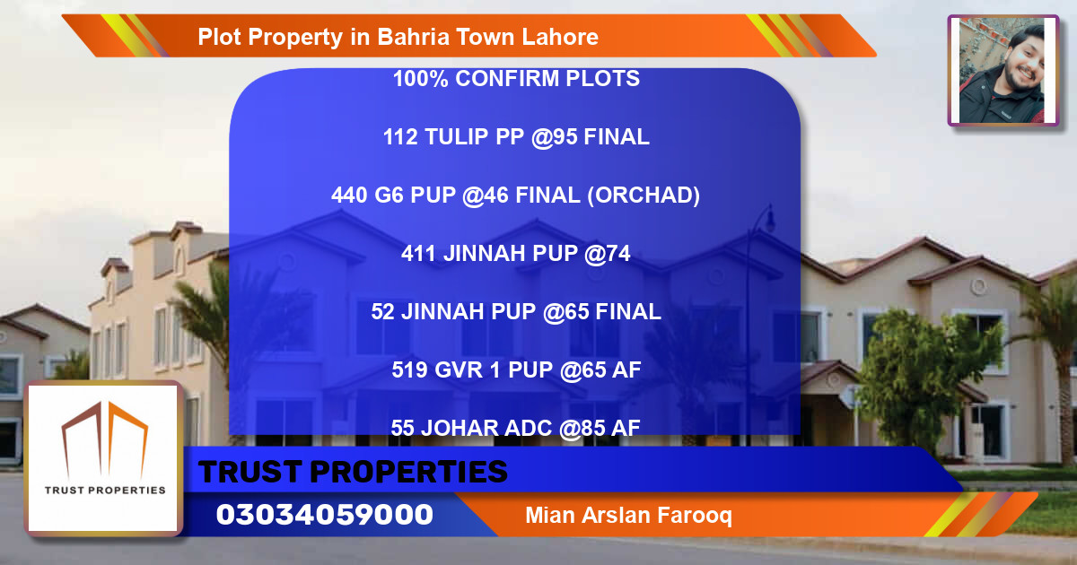 Residential Plot for Sale in Bahria Town, Lahore - (BP-47601)