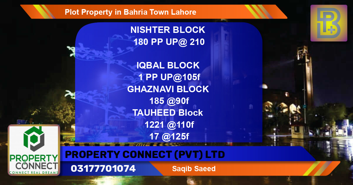 Residential Plot for Sale in Bahria Town, Lahore - (BP-47606)