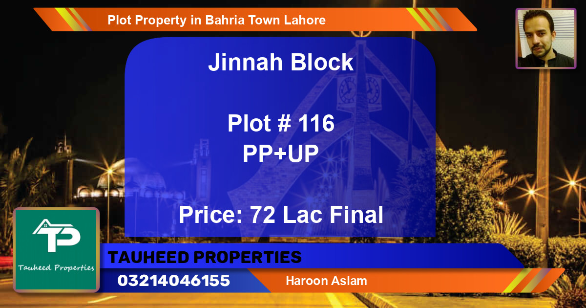 Residential Plot for Sale in Bahria Town, Lahore - (BP-47640)