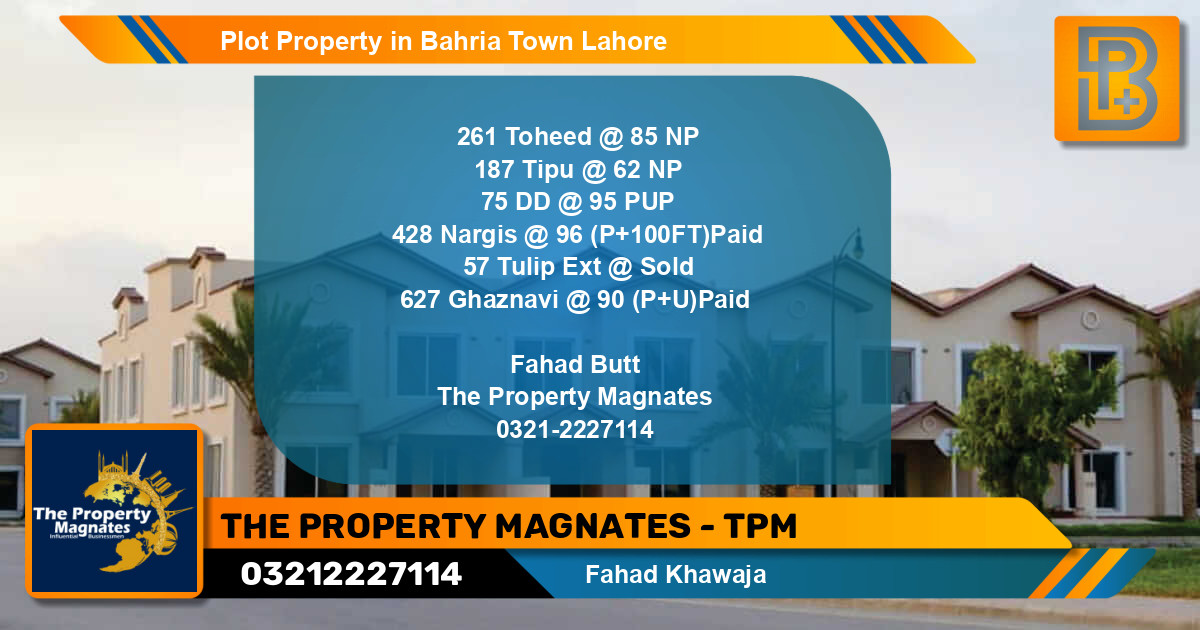 Residential Plot for Sale in Bahria Town, Lahore - (BP-47658)