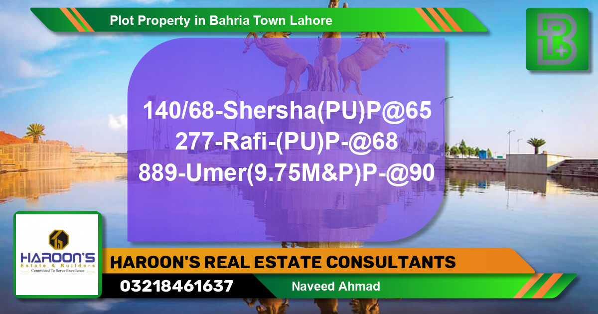 Residential Plot for Sale in Bahria Town, Lahore - (BP-47676)