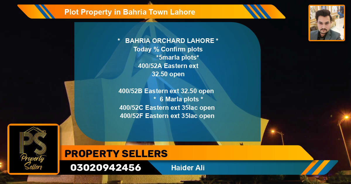 Residential Plot for Sale in Bahria Town, Lahore - (BP-47693)