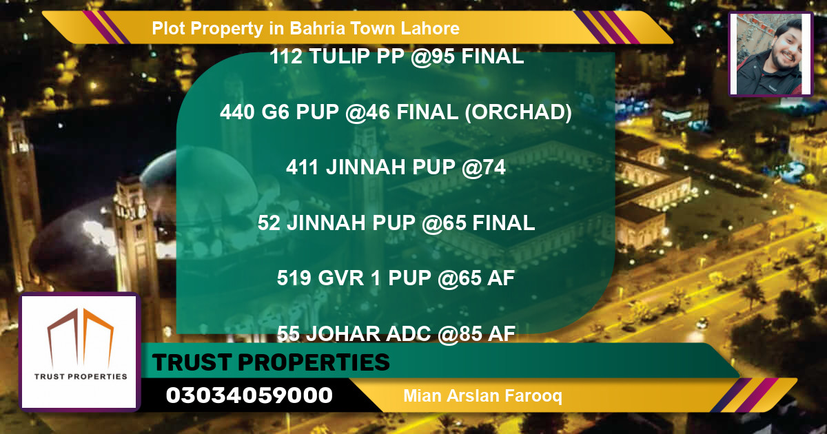 Residential Plot for Sale in Bahria Town, Lahore - (BP-47707)