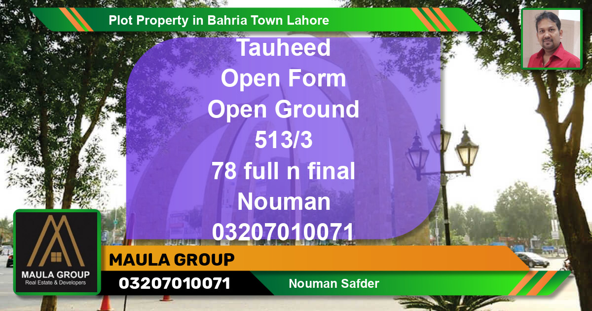 Residential Plot for Sale in Bahria Town, Lahore - (BP-47738)