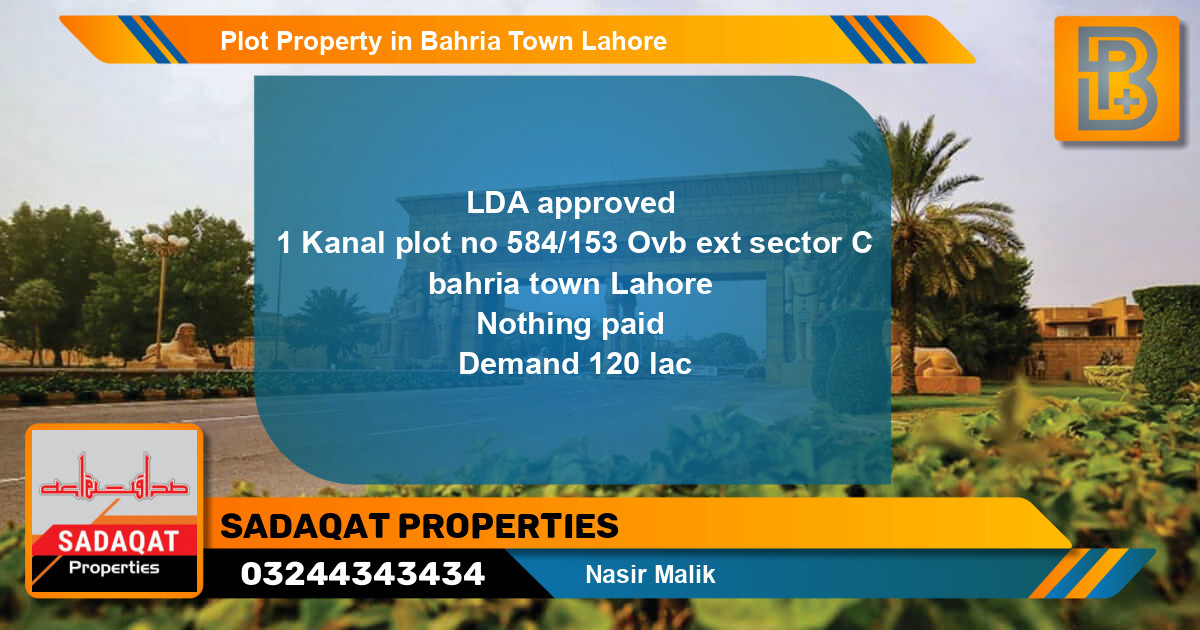 Residential Plot for Sale in Bahria Town, Lahore - (BP-47775)