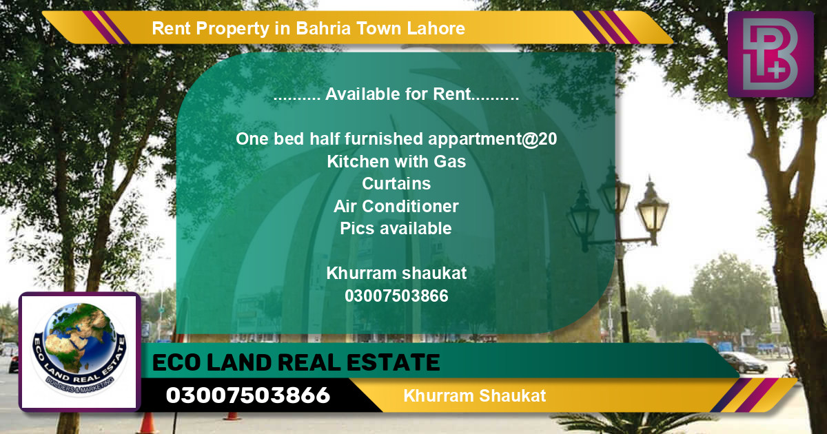 Residential Property for Rent in Bahria Town, Lahore - (BP-47787)