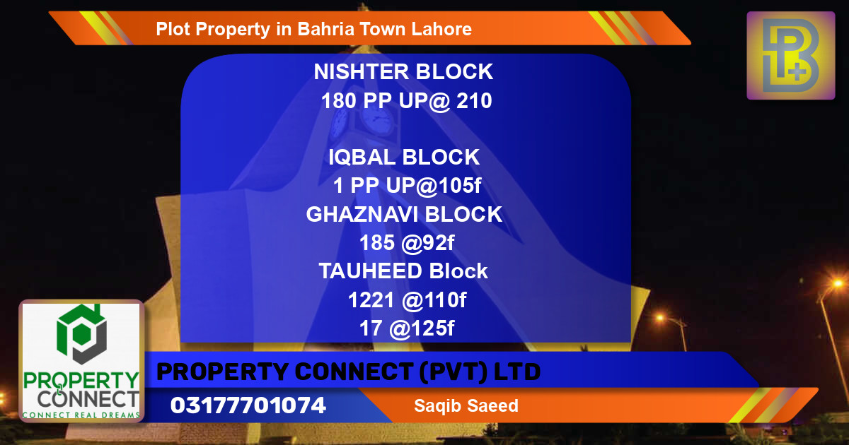 Residential Plot for Sale in Bahria Town, Lahore - (BP-47794)