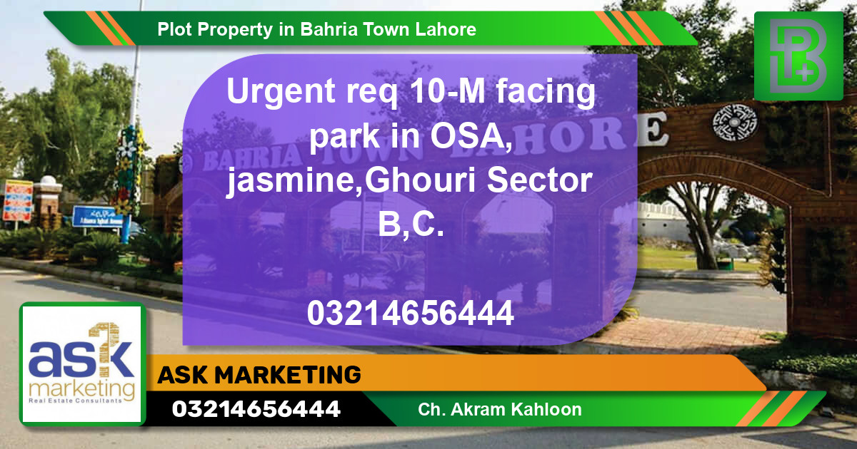 Residential Plot for Sale in Bahria Town, Lahore - (BP-47811)