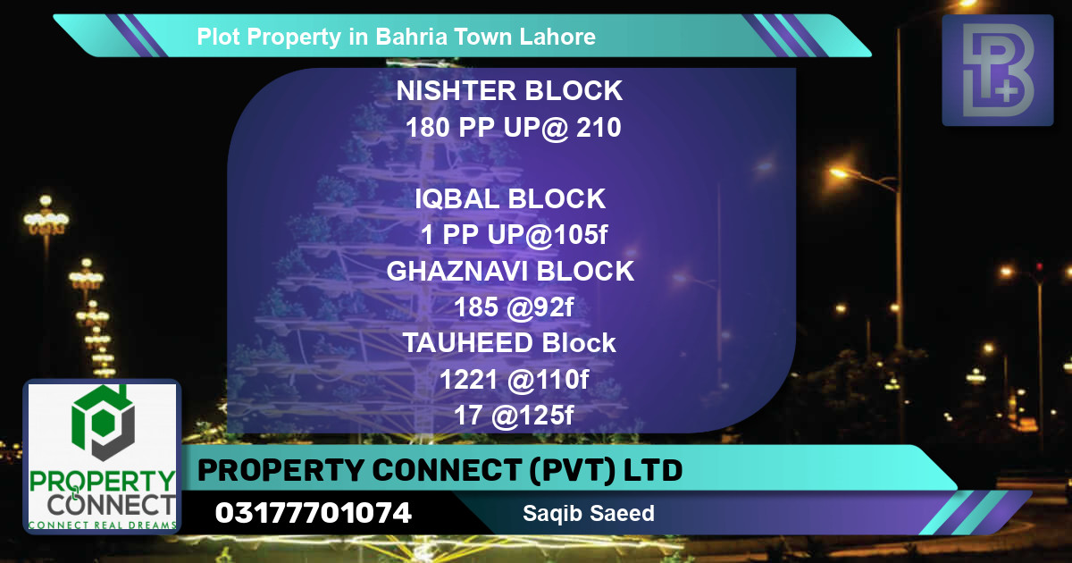 Residential Plot for Sale in Bahria Town, Lahore - (BP-47812)