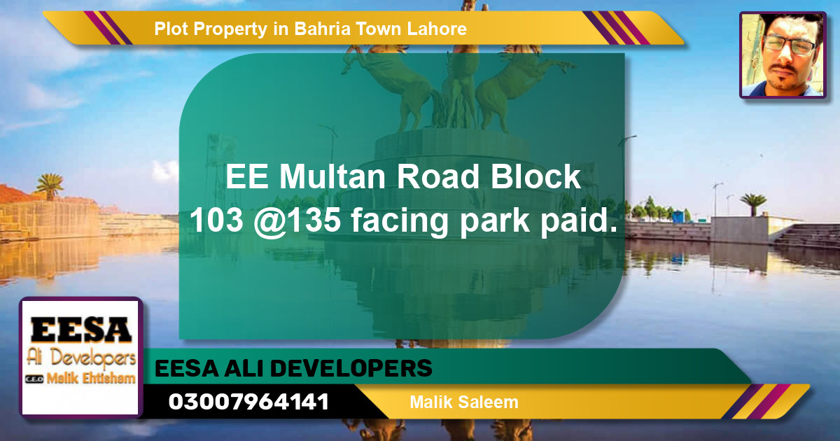 Residential Plot for Sale in Bahria Town, Lahore - (BP-47814)