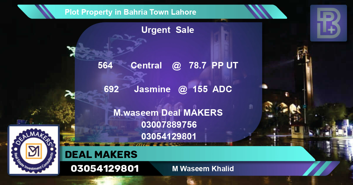 Residential Plot for Sale in Bahria Town, Lahore - (BP-47821)