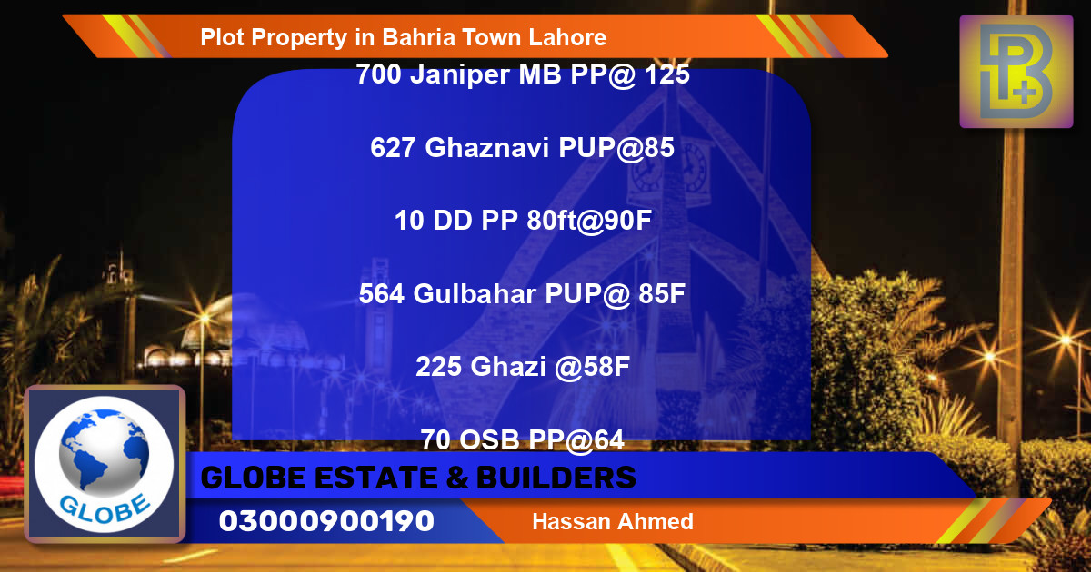 Residential Plot for Sale in Bahria Town, Lahore - (BP-47854)