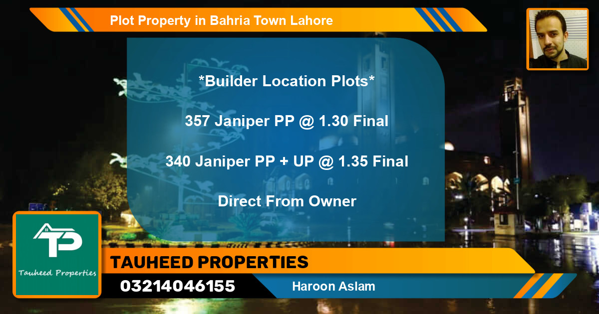 Residential Plot for Sale in Bahria Town, Lahore - (BP-47856)