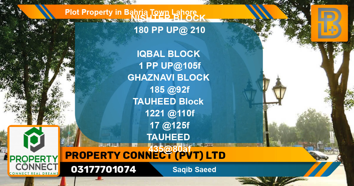 Residential Plot for Sale in Bahria Town, Lahore - (BP-47882)