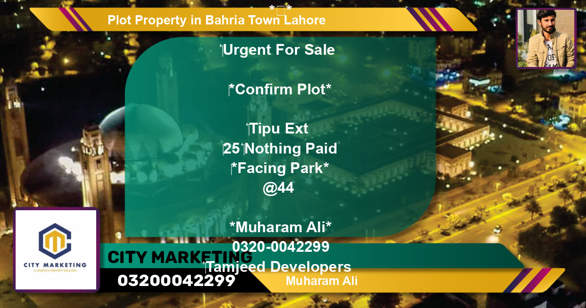 Residential Plot for Sale in Bahria Town, Lahore - (BP-47885)