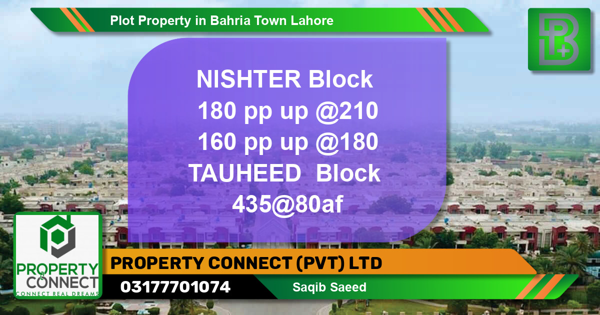 Residential Plot for Sale in Bahria Town, Lahore - (BP-47894)