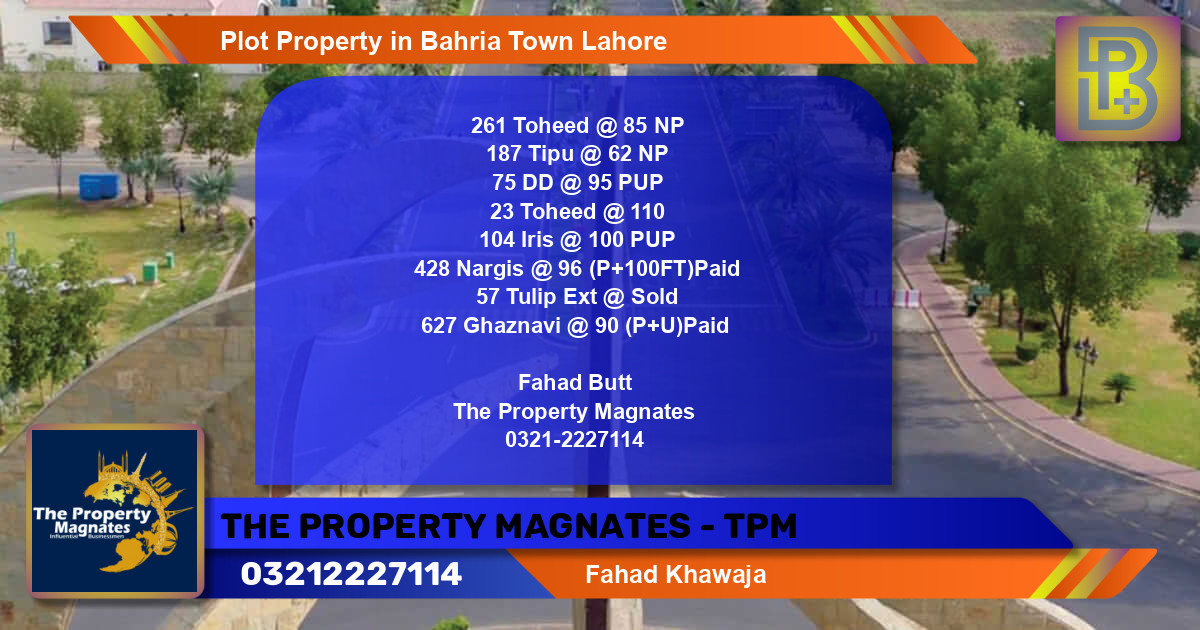 Residential Plot for Sale in Bahria Town, Lahore - (BP-47902)