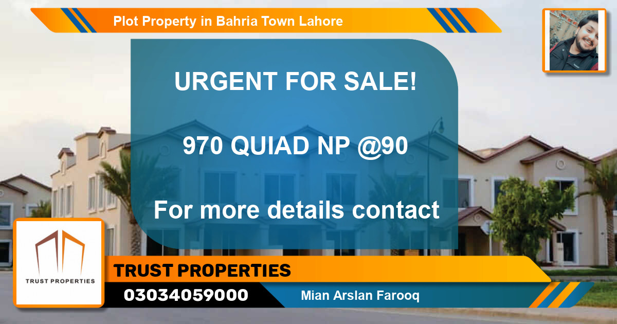 Residential Plot for Sale in Bahria Town, Lahore - (BP-47913)