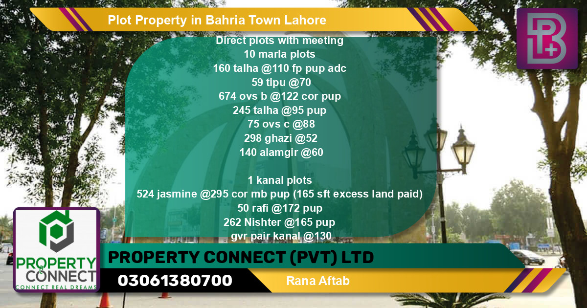 Residential Plot for Sale in Bahria Town, Lahore - (BP-47916)