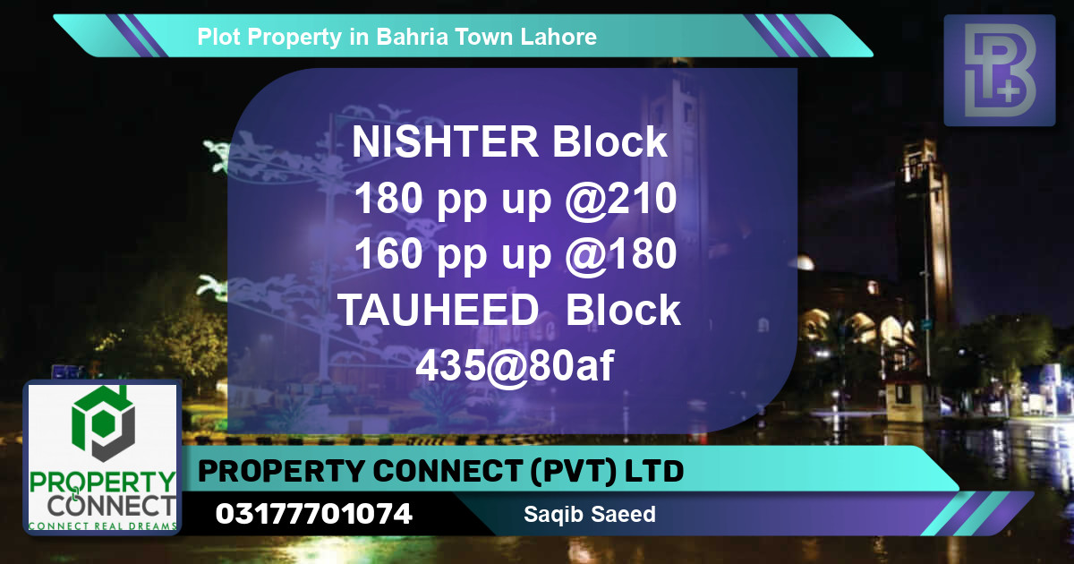 Residential Plot for Sale in Bahria Town, Lahore - (BP-47922)